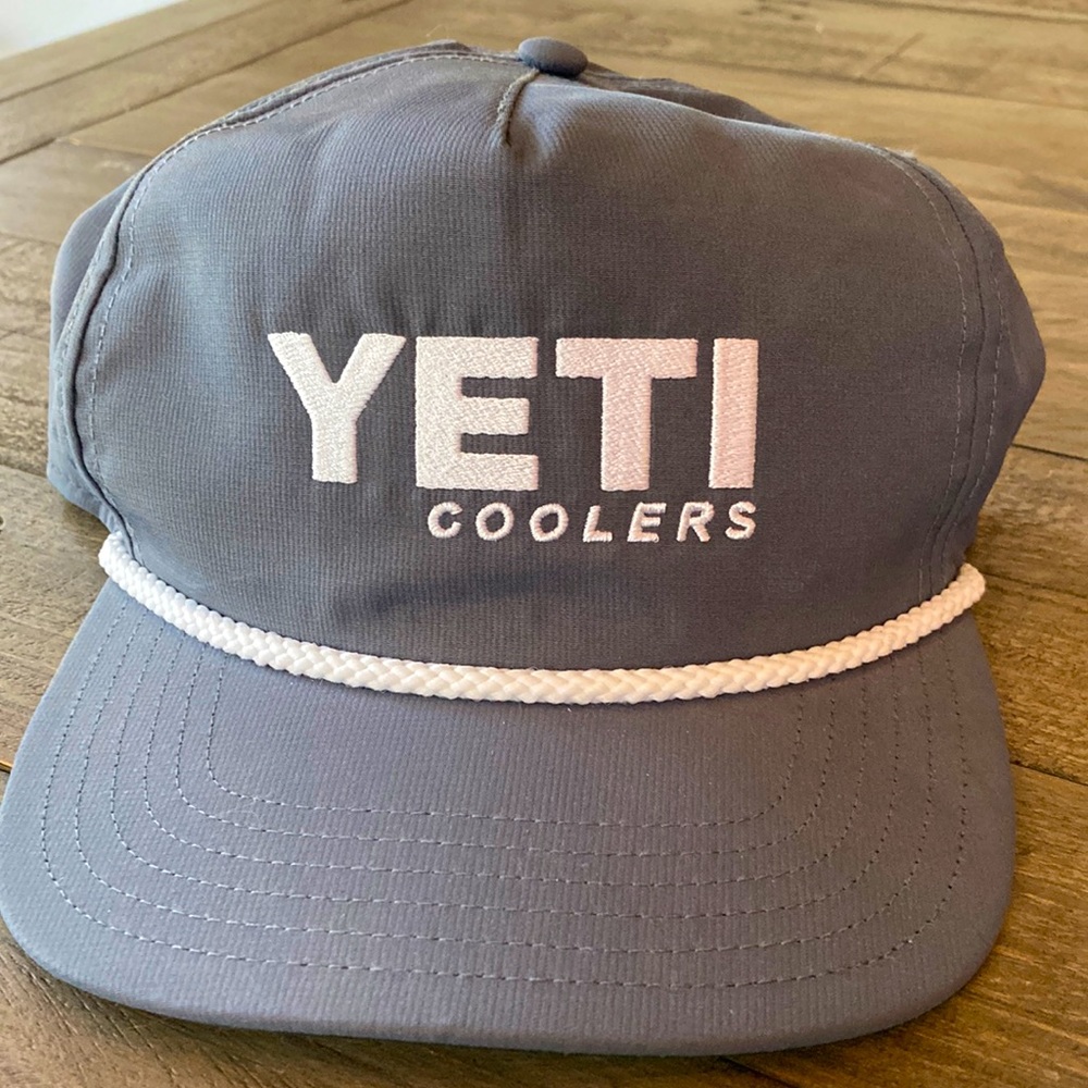 Yeti rope bill hat - grey SnapBack, rarely if ever worn. Like new.